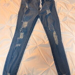 SHEIN Distressed Blue Women's Jeans XL